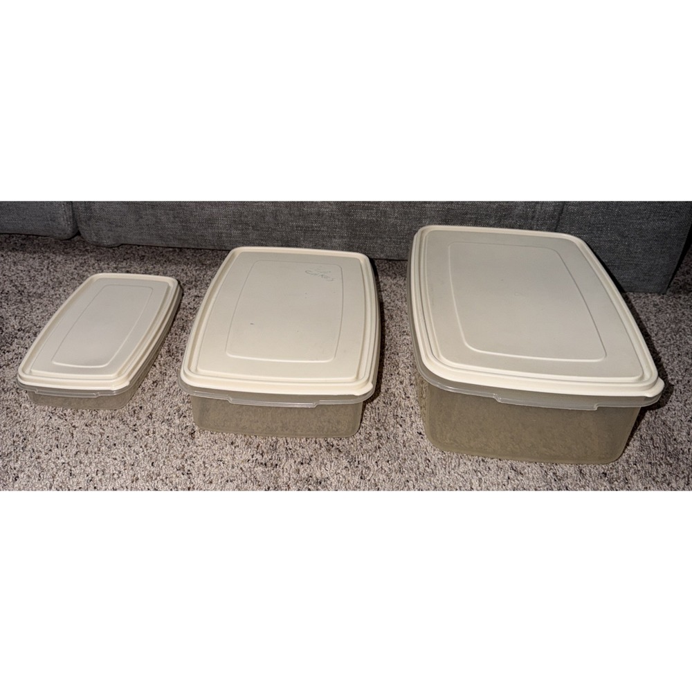 Rubbermaid Servin' Saver Clear Bottom White Top Assorted Sizes Lot 5